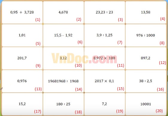 Đề thi Violympic Toán lớp 5