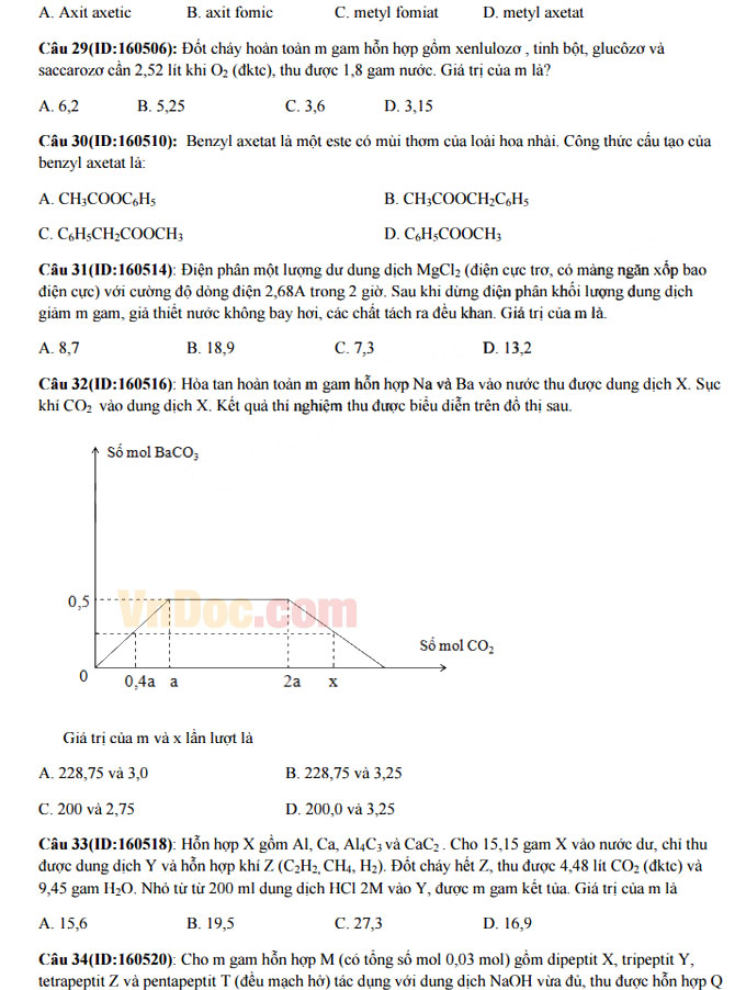 Đề thi thử THPT Quốc gia năm 2017 môn Hóa học trường THPT chuyên Khoa học tự nhiên - Đại học Quốc gia Hà Nội (Lần 1) Đề thi thử THPT Quốc gia năm 2017 môn Hóa học trường THPT chuyên Khoa học tự nhiên có đáp án