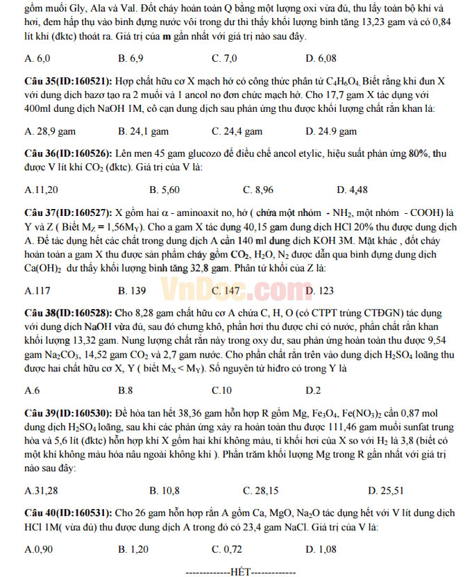 Đề thi thử THPT Quốc gia năm 2017 môn Hóa học trường THPT chuyên Khoa học tự nhiên - Đại học Quốc gia Hà Nội (Lần 1) Đề thi thử THPT Quốc gia năm 2017 môn Hóa học trường THPT chuyên Khoa học tự nhiên có đáp án