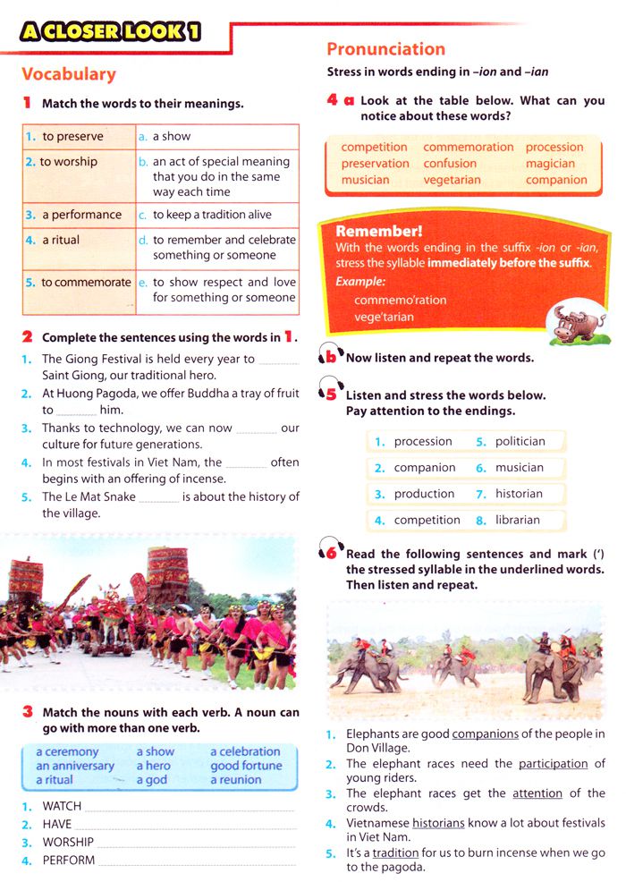 Getting started trang 48 Unit 5 Tiếng Anh 8 mới