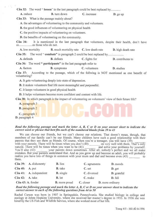 Đề thi môn Tiếng anh lớp 11 - ôn thi trực tuyến Đề Thi Học Kì 1 Tiếng Anh 11 chọn lọc
