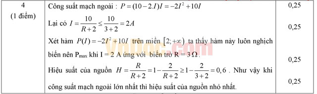 Đề thi học kì 1 môn Vật lý lớp 11 trường THPT Đoàn Thượng, Hải Dương năm học 2016 - 2017 Đề thi học kì 1 môn Vật lý lớp 11 có đáp án