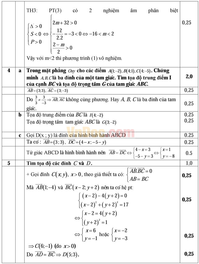 Đề thi học kì 1 môn Toán lớp 10 trường THCS&THPT Võ Thị Sáu, Phú Yên năm học 2016 - 2017 Đề thi học kì 1 môn Toán lớp 10 có đáp án