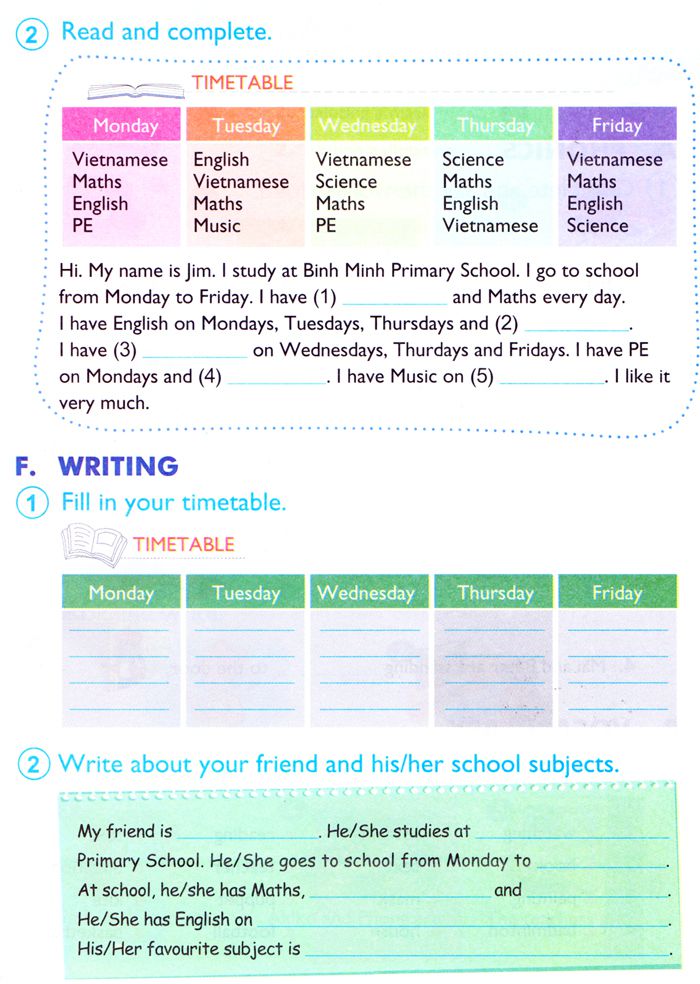 Lesson 3 Unit 8 trang 56 SGK Tiếng Anh lớp 4 Mới tập 1