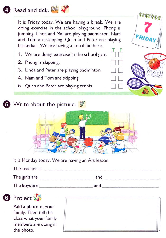 Bài tập tiếng Anh lớp 4 có đáp án cho trẻ em