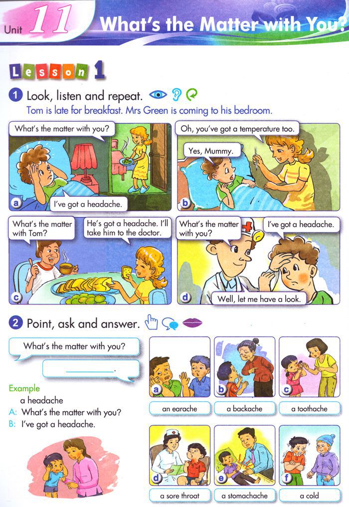 Tiếng Anh lớp 5 Unit 11: What's the matter with you? Giáo án tiếng anh lớp 5 thí điểm mới nhất kỳ 2