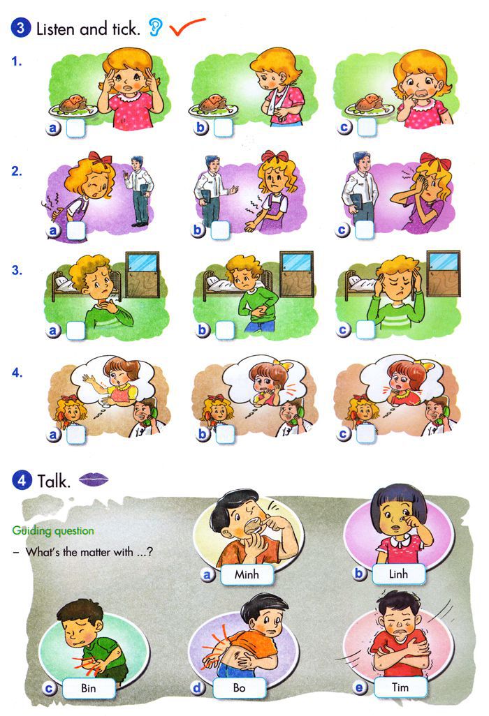 Giáo án Tiếng Anh lớp 5 học Kì 2 Chương trình mới Tiếng Anh lớp 5 Unit 11: What's the matter with you?