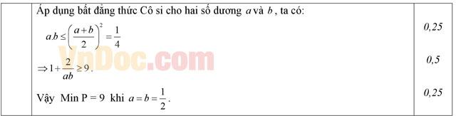 Đề thi giữa học kì 2 môn Toán lớp 10 có đáp án