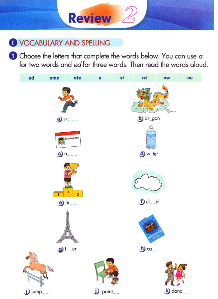 Bài tập Tiếng Anh lớp 5 Chương trình mới Unit 6, 7, 8, 9, 10