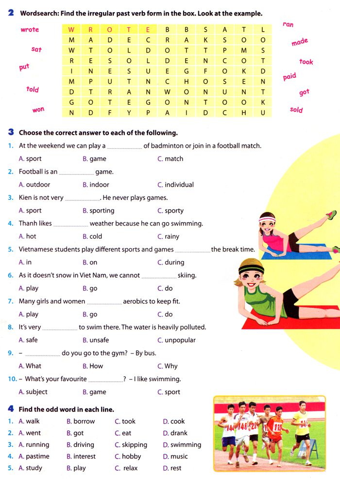 Giải bài tập SGK Tiếng Anh lớp 6 Chương trình mới Unit 8