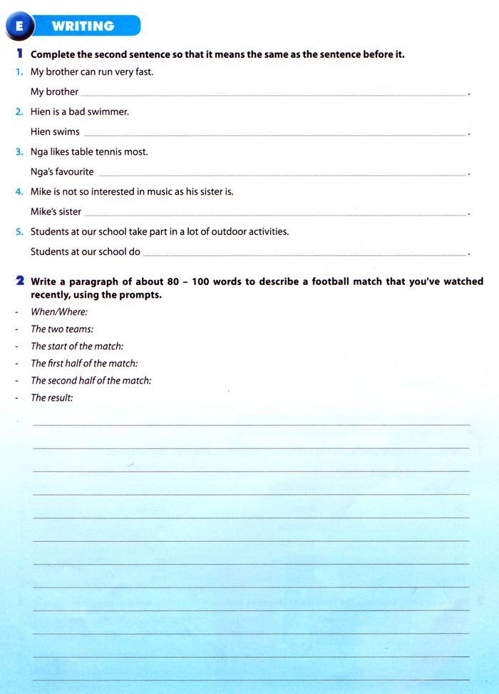 Tiếng Anh lớp 6 chương trình mới 