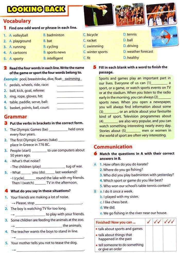 Tiếng Anh lớp 6 Chương trình mới Unit 8: SPORTS AND GAME Từ Vựng Tiếng Anh Lớp 6 Unit 8 Sports and Game