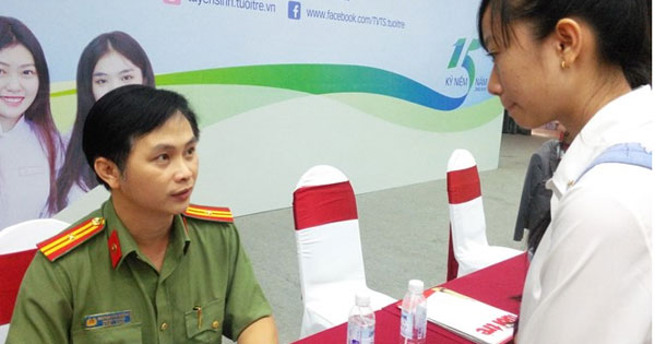 Thí sinh đăng ký ngành quân đội không được thi công an