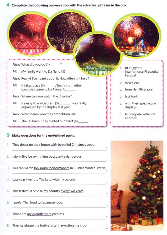 Giải bài tập SGK Tiếng Anh lớp 7 Thí điểm Unit 9