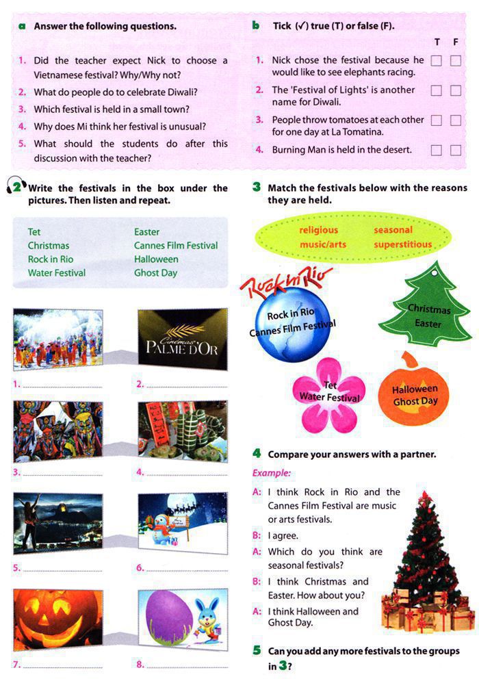 A Closer Look 1 Unit 9 Lớp 7 Trang 29 SGK Getting Started Unit 9 Lớp 7 Trang 26 SGK