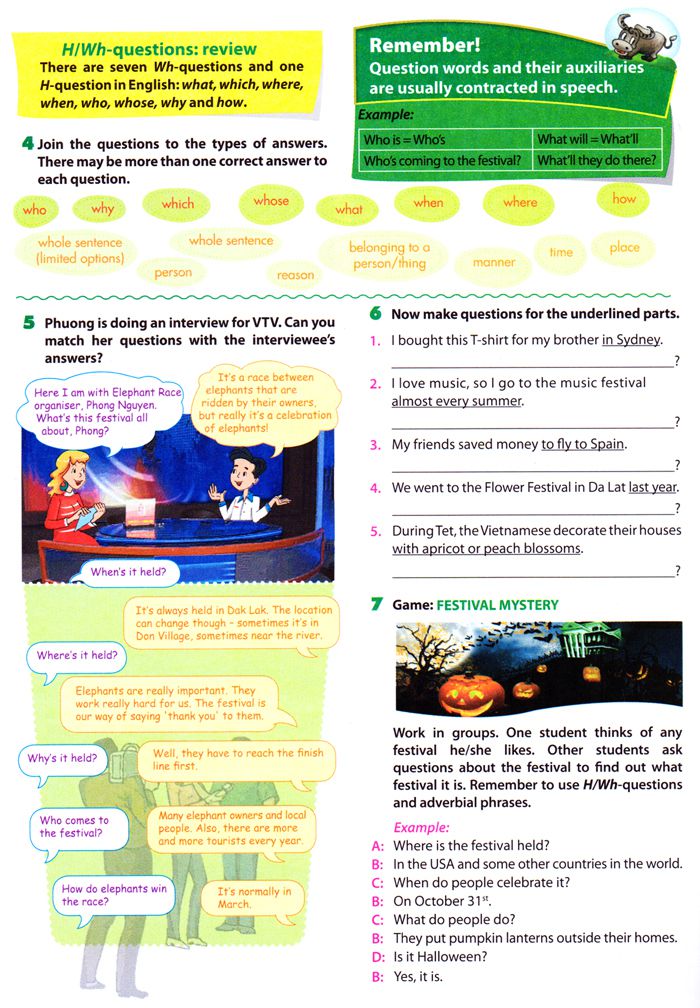 Skills 1 Unit 9 Lớp 7 Trang 32 SGK Communication Unit 9 Lớp 7 Trang 31 SGK