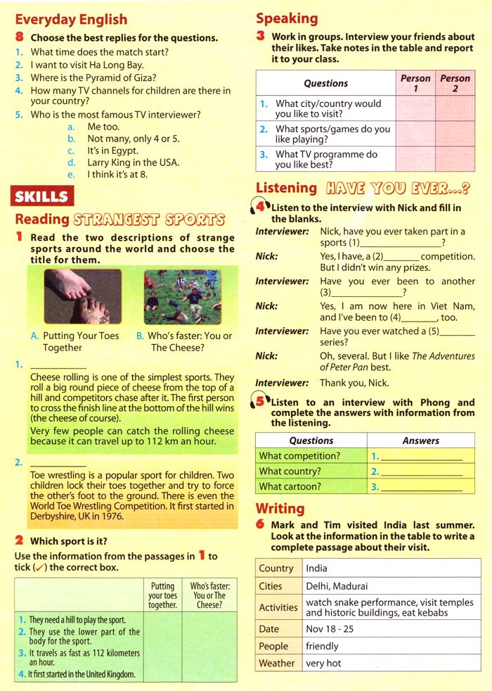 Bài tập Tiếng Anh lớp 6 Chương trình mới Unit 7, 8, 9 Bài tập Tiếng Anh lớp 6 Chương trình mới Unit 7, 8, 9 có đáp án