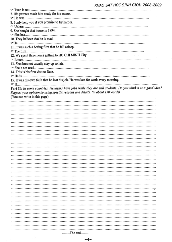 Tuyển tập đề thi học sinh giỏi môn Tiếng Anh 12