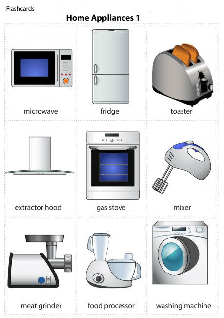 Flashcards for Kids: Home Appliances