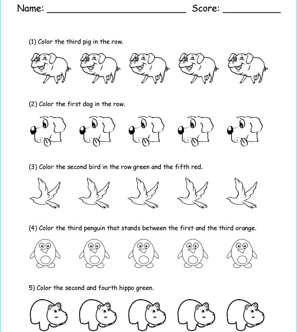 Bài tập Toán Tiếng Anh lớp 1: Ordinal Numbers