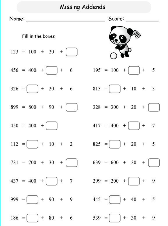 Cộng, trừ các số có 3 chữ số (không nhớ) 