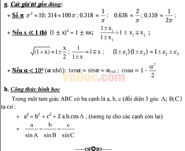 Trọn bộ công thức giải nhanh môn Vật lý lớp 12 cực đầy đủ