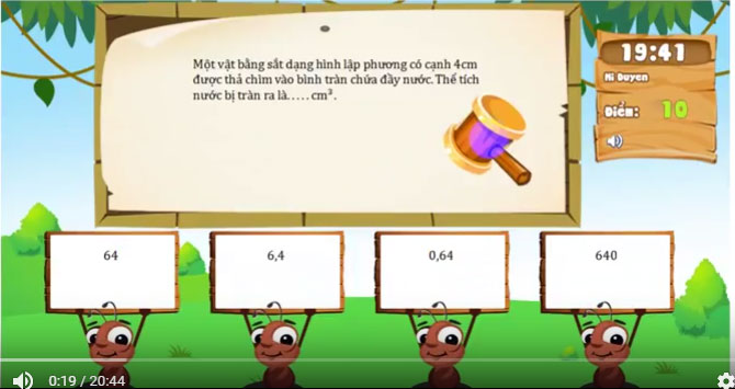 Đề thi violympic vật lý lớp 6 vòng 8