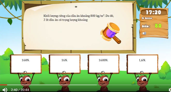 Đề thi violympic vật lý vòng 8 lớp 6