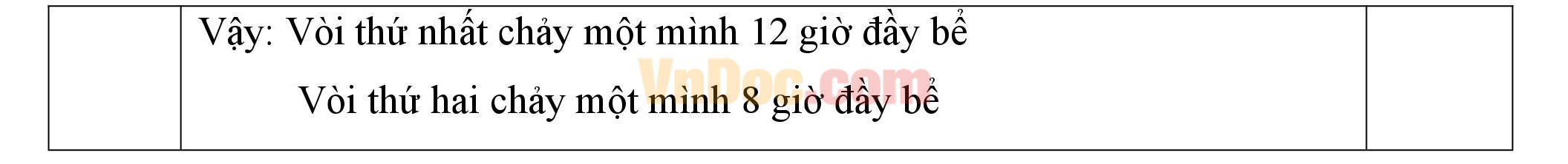 Đáp án đề kiểm tra 1 tiết học kì 2 môn Toán lớp 9