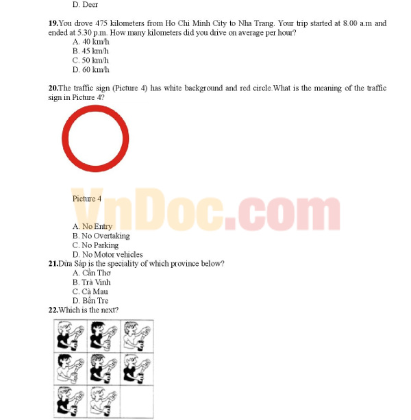 Ngân hàng đề thi môn Tiếng Anh vào lớp 6 Đề thi chọn vào lớp 6 tiếng Anh chuẩn