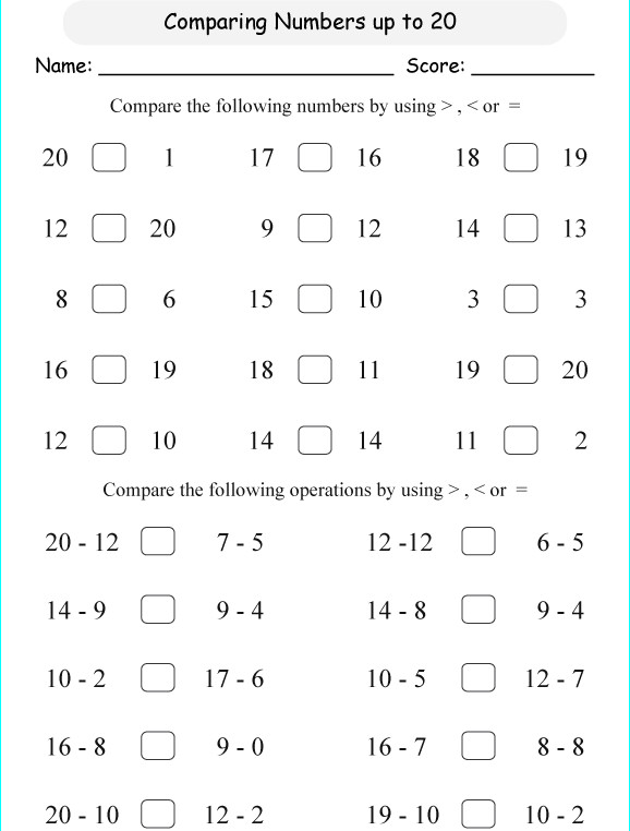 So sánh các số có hai chữ số Toán 1