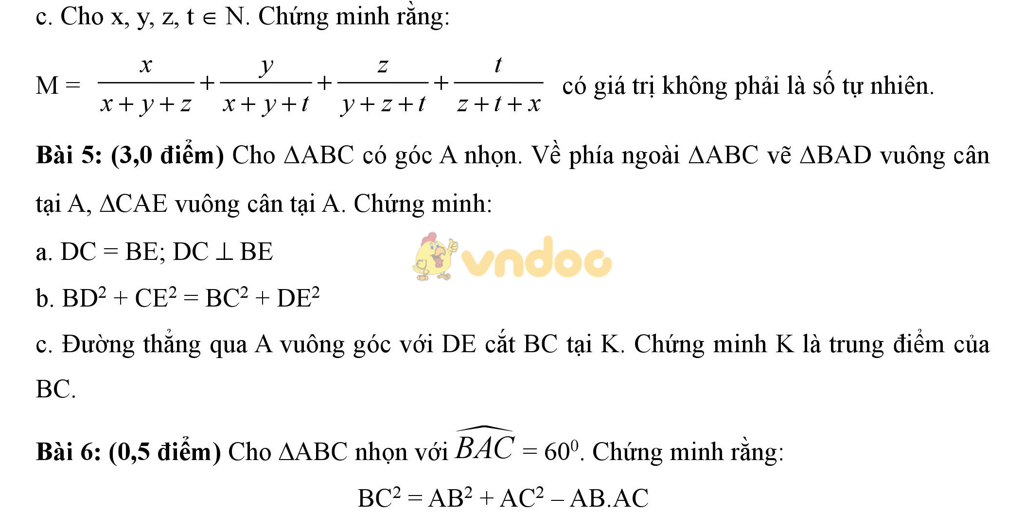 Đề thi học sinh giỏi môn Toán lớp 7