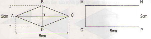 Diện tích hình thoi Giải bài tập trang 142, 143 SGK Toán 4