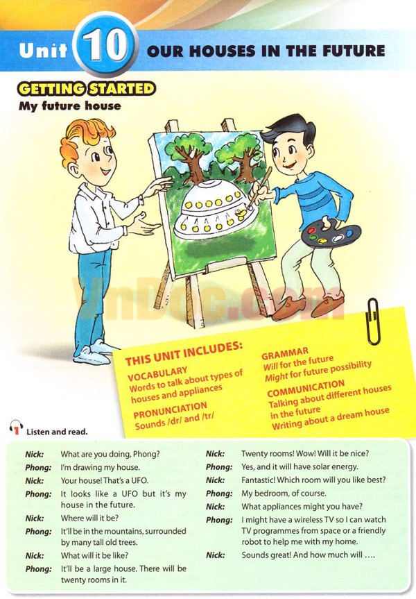 Bài tập tiếng Anh lớp 6 Thí điểm Unit 10: Our Houses in the Future Bài tập tiếng Anh lớp 6 Thí điểm Unit 10