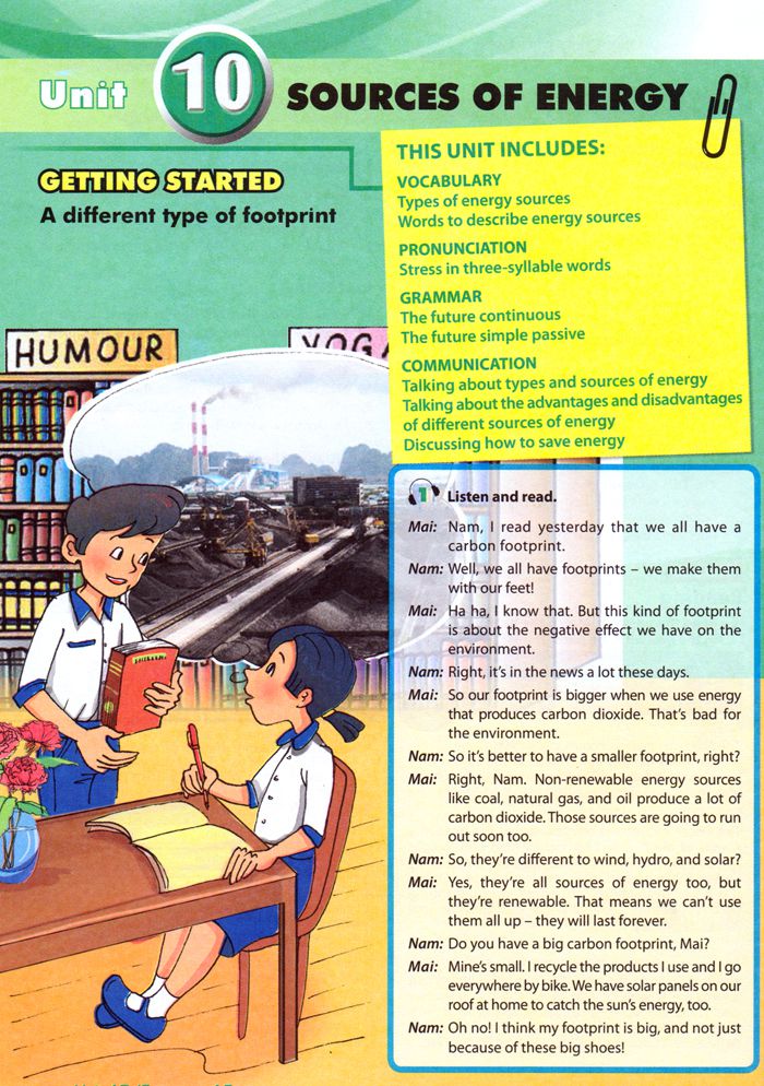 Tiếng Anh lớp 7 Chương trình mới Unit 10 SOURCES OF ENERGY
