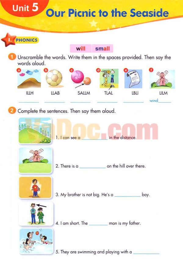 Tiếng Anh lớp 5 Chương trình mới Unit 5