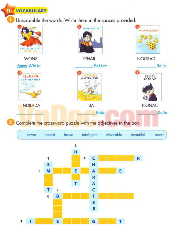 Từ vựng Tiếng Anh lớp 5 Chương trình mới Unit 8 MY FAVOURITE BOOKS Tiếng Anh lớp 5 Chương trình mới Unit 8 MY FAVOURITE BOOKS