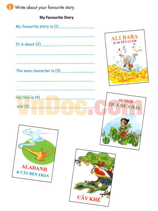 Giải bài tập sgk Tiếng Anh lớp 5 Chương trình mới Unit 8 MY FAVOURITE BOOKS Để học tốt Tiếng Anh lớp 5 Chương trình mới Unit 8 MY FAVOURITE BOOKS