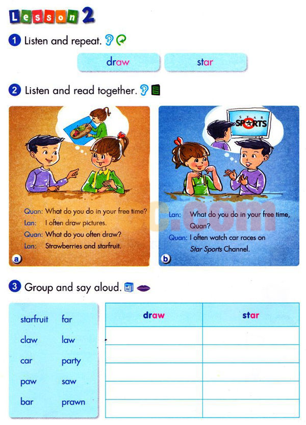 Giáo án Tiếng Anh lớp 5 Chương trình mới Unit 12 OUR FREE-TIME ACTIVITIES Từ vựng Tiếng Anh lớp 5 Chương trình mới Unit 12 OUR FREE-TIME ACTIVITIES