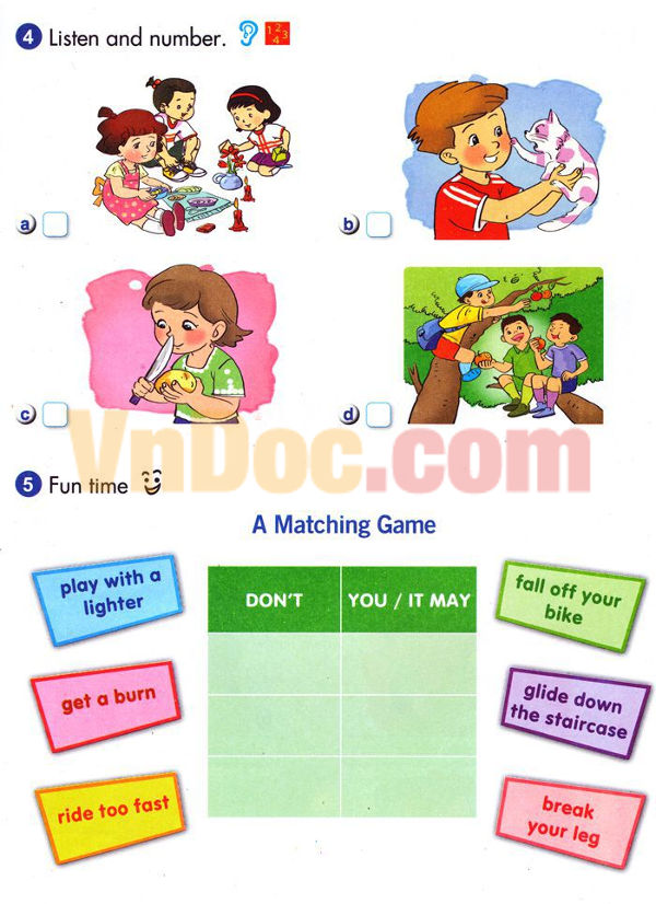 Ngữ pháp Tiếng Anh lớp 5 Chương trình mới Unit 13 ACCIDENT PREVENTION Từ vựng Tiếng Anh lớp 5 Chương trình mới Unit 13 ACCIDENT PREVENTION