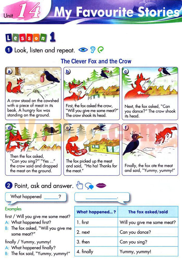 Tiếng Anh lớp 5 Chương trình mới Unit 14 MY FAVOURITE STORIES