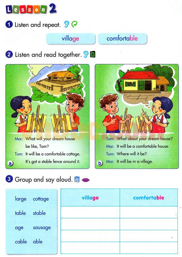 Từ vựng Tiếng Anh lớp 5 Chương trình mới Unit 15 MY DREAM HOUSE