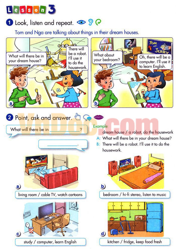 Để học tốt Tiếng Anh lớp 5 Chương trình mới Unit 15 MY DREAM HOUSE