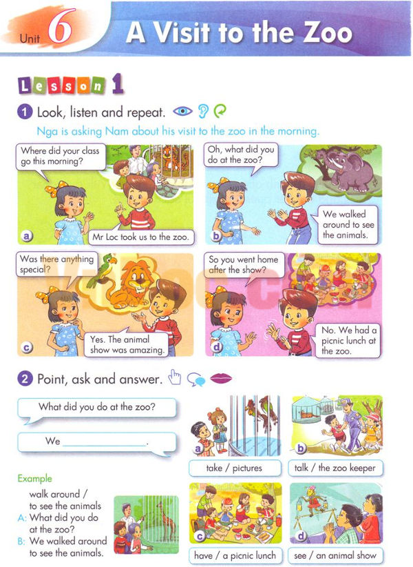 Tiếng Anh lớp 5 Chương trình mới Unit 6 A VISIT TO THE ZOO