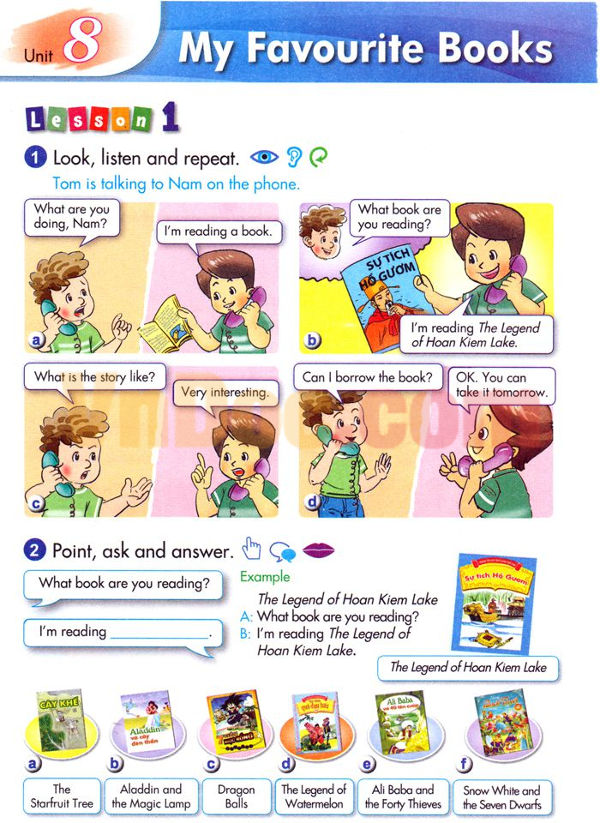 Tiếng Anh lớp 5 Chương trình mới Unit 8 MY FAVOURITE BOOKS