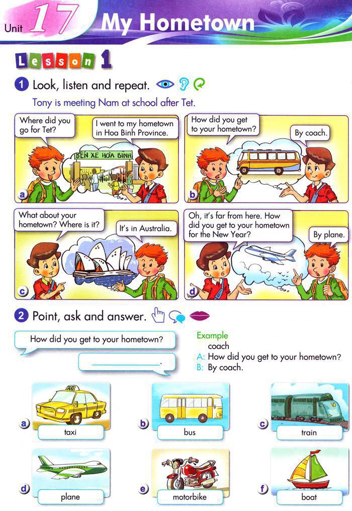 Bài tập Tiếng Anh lớp 5 Chương trình mới Unit 17 MY HOMETOWN Tiếng Anh lớp 5 Chương trình mới Unit 17 MY HOMETOWN