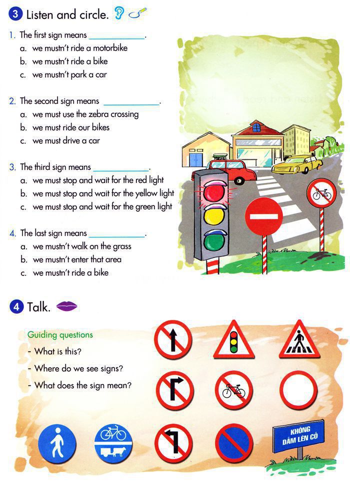 Giáo án Tiếng Anh lớp 5 Chương trình mới Unit 19 ROAD SIGNS Bài giảng Tiếng Anh lớp 5 Chương trình mới Unit 19 ROAD SIGNS