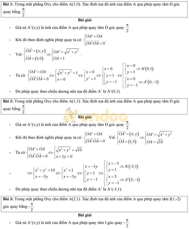 Bài tập phép quay - phép vị tự Bài tập phép quay - phép vị tự