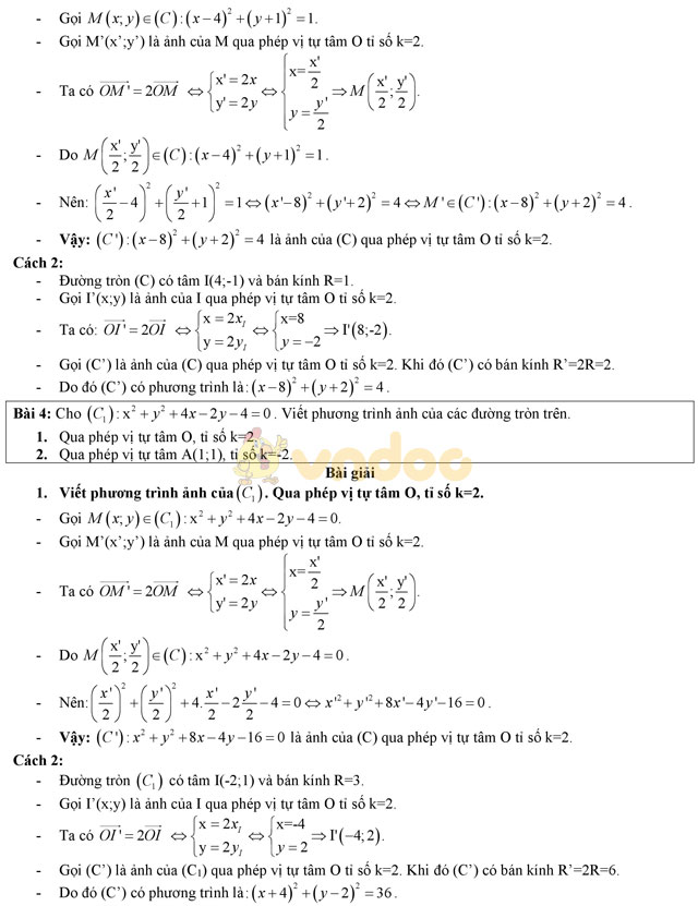 Bài tập phép quay - phép vị tự Bài tập phép quay - phép vị tự