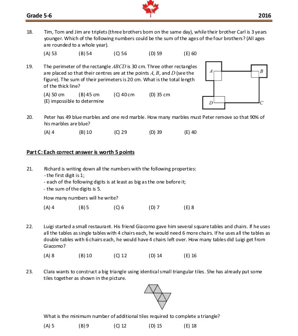Đề thi Toán Quốc tế Kangaroo 2017 Luyện thi Toán Quốc tế Kangaroo 2017